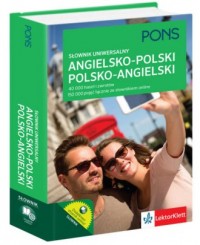 Słownik uniwersalny angielsko-polski, - okładka podręcznika
