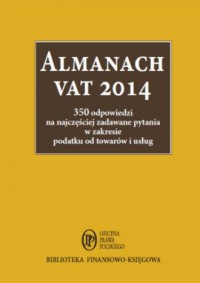 Almanach VAT 2014. 350 odpowiedzi - okładka książki