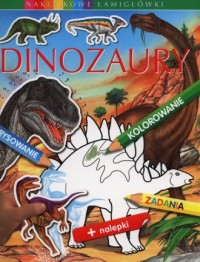 Dinozaury. Naklejkowe łamigłówki - okładka książki