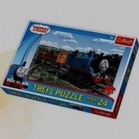 Uśmiechnięta lokomotywa (puzzle - zdjęcie zabawki, gry
