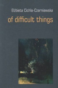 Of difficult things - okładka książki