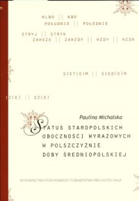 Status staropolskich oboczności - okładka książki