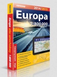 Europa. Atlas samochodowy (skala - okładka książki