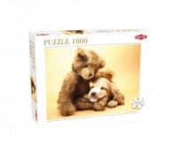 Puppy and a Teddy Bear (puzzle - zdjęcie zabawki, gry