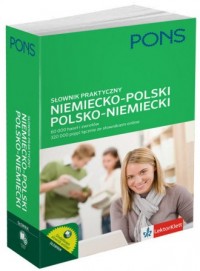Słownik praktyczny niemiecko-polski, - okładka podręcznika
