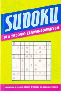 Sudoku dla średnio zaawansowanych - okładka książki