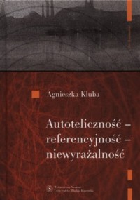 Autoteliczność - referencyjność - okładka książki