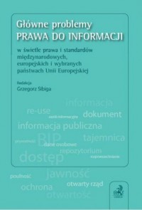 Główne problemy prawa do informacji - okładka książki