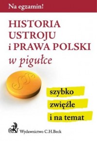 Historia ustroju i prawa Polski - okładka książki