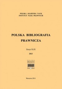 Polska Bibliografia Prawnicza. - okładka książki