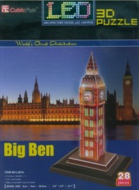 Zegar Big Ben (puzzle 3D Led) - zdjęcie zabawki, gry