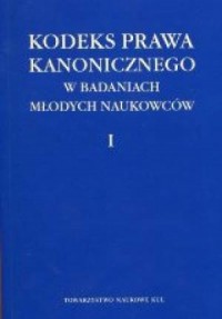 Kodeks Prawa Kanonicznego w badaniach - okładka książki