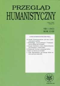 Przegląd humanistyczny 1/2014 - okładka książki
