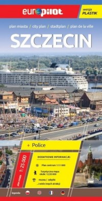 Szczecin, Police. Plan miasta laminowany - okładka książki