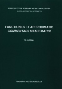 Functiones et approximatio. Commentarii - okładka książki