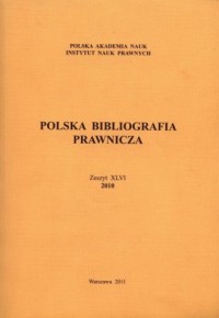 Polska Bibliografia Prawnicza Zeszyt - okładka książki