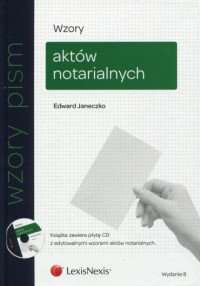 Wzory aktów notarialnych - okładka książki