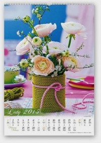 Kalendarz 2015. Bukiety kwiatów - okładka książki