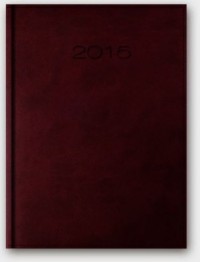Kalendarz 2015. Dzienny, bordowy - okładka książki