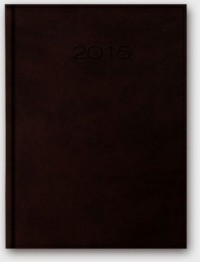 Kalendarz 2015. Dzienny, ciemnobrązowy - okładka książki
