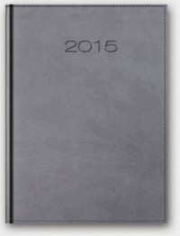 Kalendarz 2015. Dzienny, szary - okładka książki