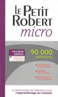 Petit Robert micro - okładka podręcznika