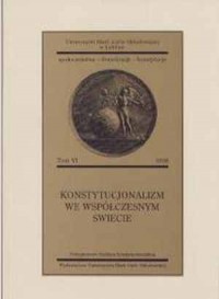 Konstytucjonalizm we współczesnym - okładka książki