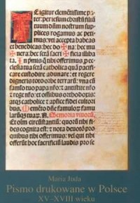 Pismo drukowane w Polsce XV-XVIII - okładka książki
