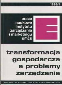 Transformacja gospodarcza a problemy - okładka książki