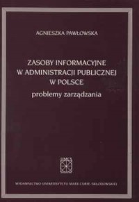 Zasoby informacyjne w administracji - okładka książki