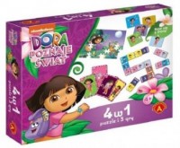 Dora poznaje świat 4 w 1 - zdjęcie zabawki, gry