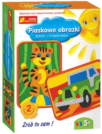 powiększ Dżip i tygrysek. Piaskowe obrazki - zdjęcie zabawki, gry