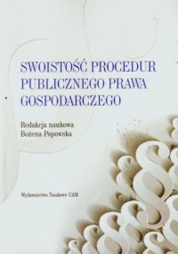 Swoistość procedur publicznego - okładka książki