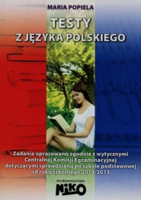 Testy z języka polskiego - okładka podręcznika