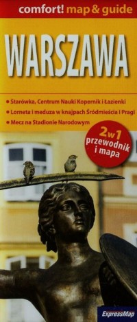 Warszawa 2 w 1. Przewodnik i mapa - okładka książki