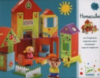 Domki z kartonu i postacie do zabawy - zdjęcie zabawki, gry