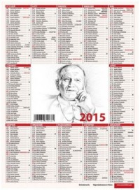Kalendarz listkowy 2015. Papież - okładka książki