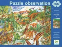 Dinozaury (puzzle 100-elem. + książeczka) - zdjęcie zabawki, gry