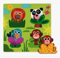 Dżungla (puzzle drewniane z uchwytami) - zdjęcie zabawki, gry