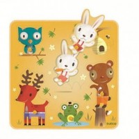 Królik i przyjaciele (puzzle drewniane - zdjęcie zabawki, gry