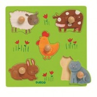 Zwierzęta z farmy (puzzle drewniane - zdjęcie zabawki, gry