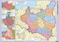 Polska mapa historyczna ścienna - okładka książki