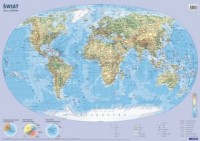 Świat mapa fizyczno-polityczna - okładka książki