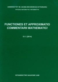 Functiones et approximatio commentarii - okładka książki