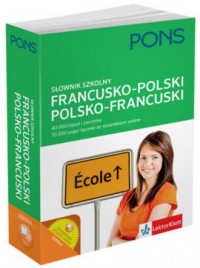 Szkolny słownik francusko-polski, - okładka podręcznika