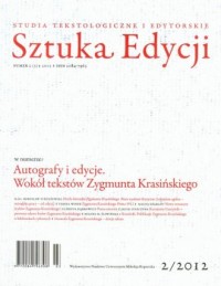 Sztuka Edycji 2(3)/2012. Autografy - okładka książki