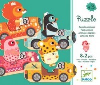 Zwierzątka w aucie (puzzle drewniane) - zdjęcie zabawki, gry