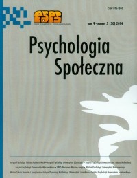 Psychologia Społeczna 3/2014 - okładka książki