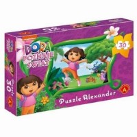 Dora poznaje świat (puzzle 30-elem.) - zdjęcie zabawki, gry
