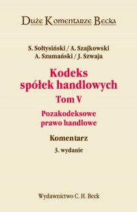 Kodeks spółek handlowych. Tom 5. - okładka książki